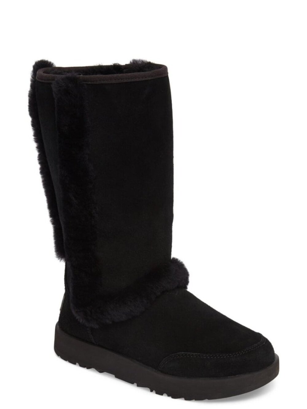 New! Ugg Sundance Genuine Shearling Waterproof Boot Black 5.5 1017511 DD29